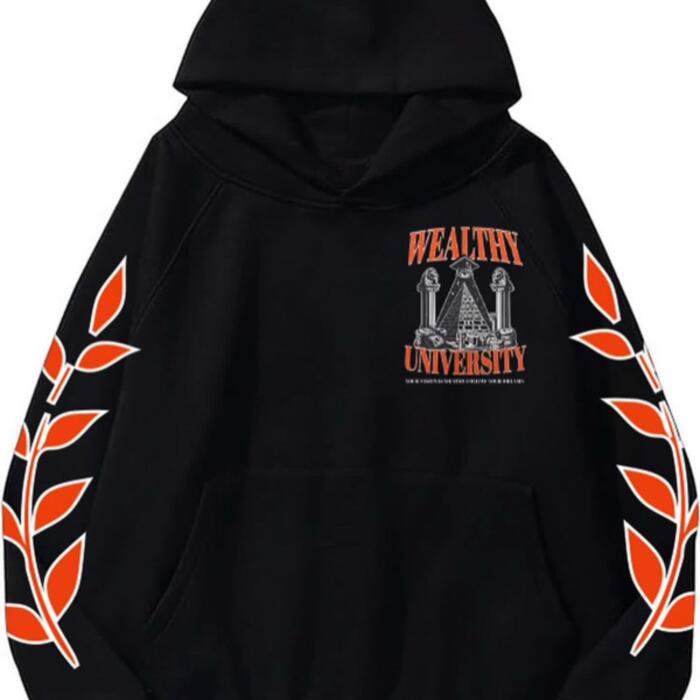 Hoodie Wealthy Vision University Logo Left Chest Thumbnail